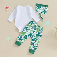 Clover Print "My 1st St Patrick's Day" Baby Set