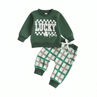 Long Sleeve Lucky Plaid Baby Set