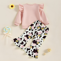 Mama Is My Bestie Cow Print Toddler Set