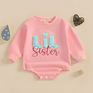 Long Sleeve "Lil Sis" Embroidered Bodysuit