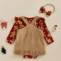 Christmas Gingerbread Corduroy Baby Set