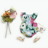 Painted Floral Summer & Spring Cotton Sleeveless Bodysuit