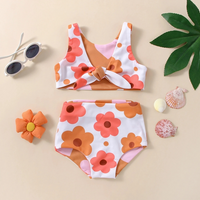 Knotted Floral Hearts Baby Swimsuit