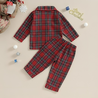 Christmas Plaid Button Up Pajama Set