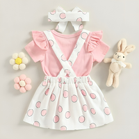 Long Sleeve Pink Bunny Polka Dot Baby Set