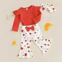 Valentine’s Day Flared Pants Baby Set