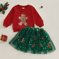 Gingerbread Tulle Solid Skirt Set