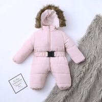 Winter Insulated Cotton Hooded Jacket Bodysuit