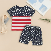 Short Sleeve Stars and Stripes Baby Set