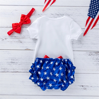 Miss America Print Baby Shorts Set