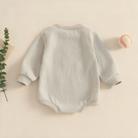 Long Sleeve Baseball/Football Ribbon Baby Bodysuit