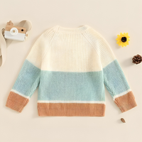 Color Block Knitted Baby Sweater Top