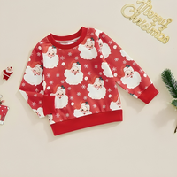 Santa Claus & Snow Pattern Sweatshirt Jumpsuit