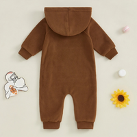 Long Sleeve Football Hooded Baby Jumpsuit