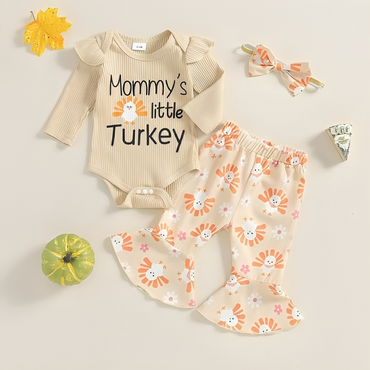 "Mommy's Little Turkey" Flare Pants Set