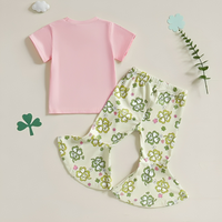 Lucky Pink Tee Flared Pants Toddler Set