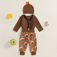 My 1st Thanksgiving Long Sleeve Romper Set