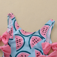 Pink Bows Watermelon Baby Swimsuit