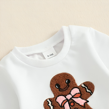 Gingerbread Embroidered Long Sleeve Set