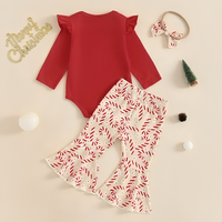 Santa Baby Christmas Flared Pants Baby Set