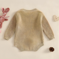 Long Sleeve Easter Knitted Baby Bodysuit