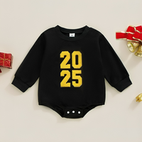 Long Sleeve 2025 Embroidered New Year Baby Bodysuit