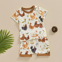 Cute Short Sleeve Chicken Farm Set