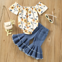 Sunflower Denim Flared Baby Set