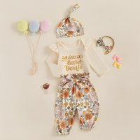 "Mama's Little Bestie" Floral Print Baby Set