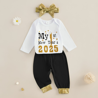 My First New Year's 2025 Gold Baby Set