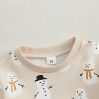 Long Sleeve Snowman Christmas Baby Set