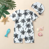 Palm Trees Zipper Baby Swimsuit