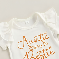 Auntie Bestie Daisy Print Baby Set