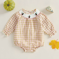 Vintage Plaid Thanksgiving Baby Romper