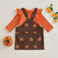 Pumpkin Patch Princess Overall Skirt Set