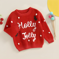 Holly Jolly Long Sleeve Pullover Top Sweater