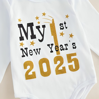 My First New Year's 2025 Gold Baby Set