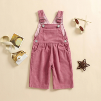 Solid Color Suspender Baby Jumpsuit