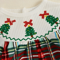 Christmas Vintage Loose Plaid Romper