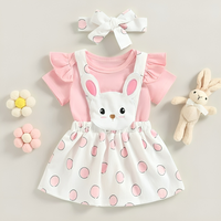 Long Sleeve Pink Bunny Polka Dot Baby Set