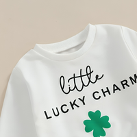 "Little Lucky Charm" Clove Print Baby Set