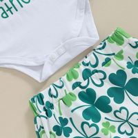 Clover Print "My 1st St Patrick's Day" Baby Set