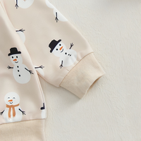 Long Sleeve Snowman Christmas Baby Set