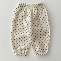 Linen Sweet Print Girls Trouser Pants