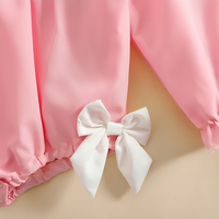 Long Sleeve Pink Heart Bow Ruffle Bodysuit