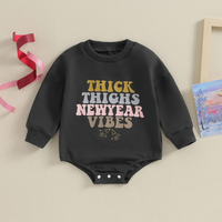 New Year Vibes Print Baby Bodysuit