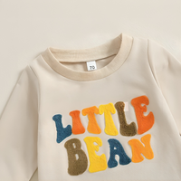 Colorful "Little Bean" Print Baby Jumpsuit