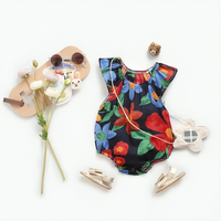 Painted Floral Summer & Spring Cotton Sleeveless Bodysuit