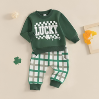 Long Sleeve Lucky Plaid Baby Set