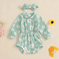 Long Sleeve Daisy Baby Romper